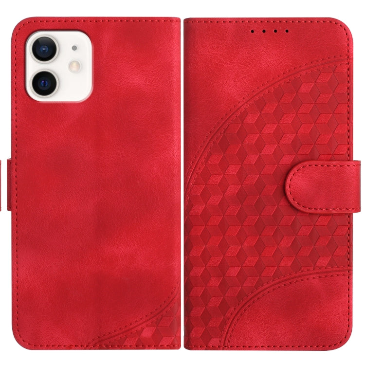 YX0060 Custodia in pelle per telefono con testa di elefante in rilievo con cordino, For iPhone 12 mini, For iPhone 11 Pro Max, For iPhone 11