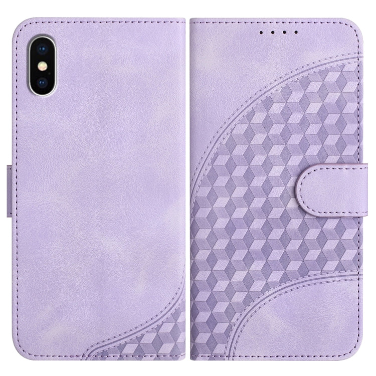 YX0060 Custodia in pelle per telefono con testa di elefante in rilievo con cordino, For iPhone 11 Pro, For iPhone XS / X, For iPhone XR