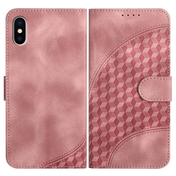 YX0060 Custodia in pelle per telefono con testa di elefante in rilievo con cordino, For iPhone 11 Pro, For iPhone XS / X, For iPhone XR