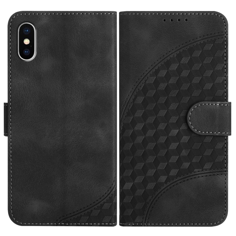 YX0060 Custodia in pelle per telefono con testa di elefante in rilievo con cordino, For iPhone 11 Pro, For iPhone XS / X, For iPhone XR