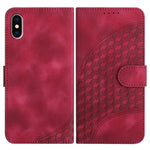 YX0060 Custodia in pelle per telefono con testa di elefante in rilievo con cordino, For iPhone 11 Pro, For iPhone XS / X, For iPhone XR
