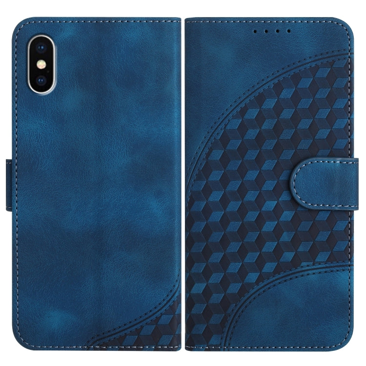 YX0060 Custodia in pelle per telefono con testa di elefante in rilievo con cordino, For iPhone 11 Pro, For iPhone XS / X, For iPhone XR
