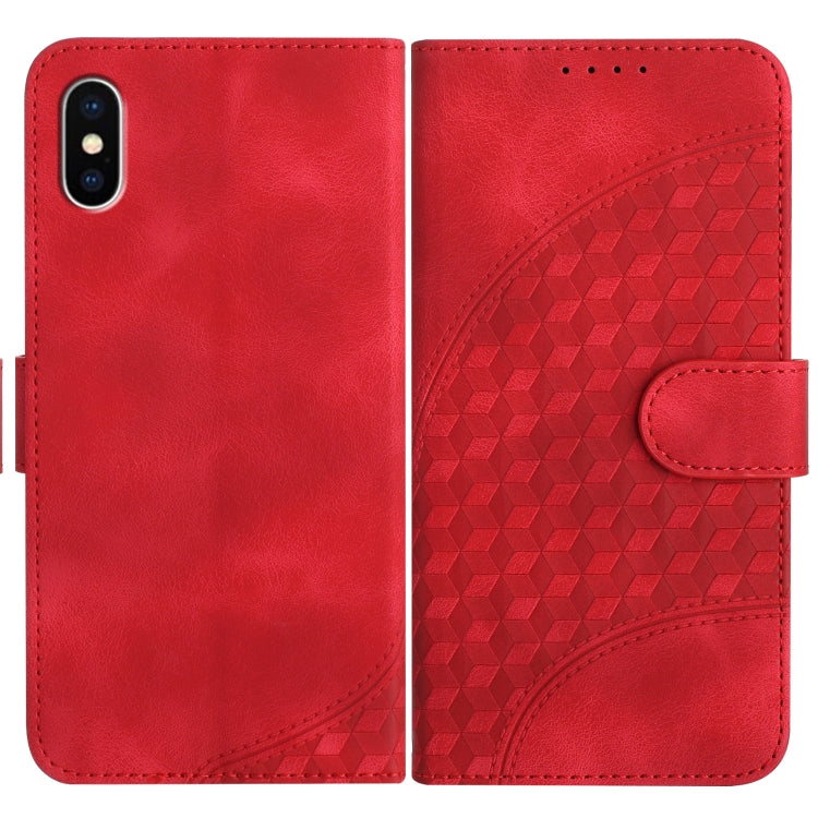 YX0060 Custodia in pelle per telefono con testa di elefante in rilievo con cordino, For iPhone 11 Pro, For iPhone XS / X, For iPhone XR