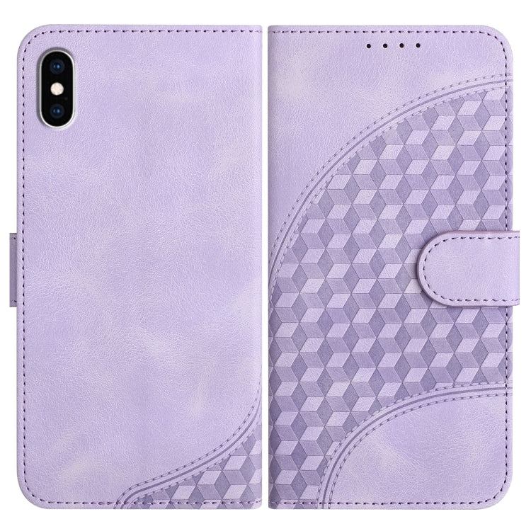 YX0060 Custodia in pelle per telefono con testa di elefante in rilievo con cordino, For iPhone XS Max, For iPhone 8 Plus / 7 Plus