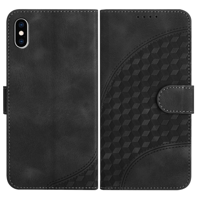 YX0060 Custodia in pelle per telefono con testa di elefante in rilievo con cordino, For iPhone XS Max, For iPhone 8 Plus / 7 Plus