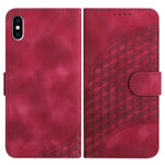 YX0060 Custodia in pelle per telefono con testa di elefante in rilievo con cordino, For iPhone XS Max, For iPhone 8 Plus / 7 Plus
