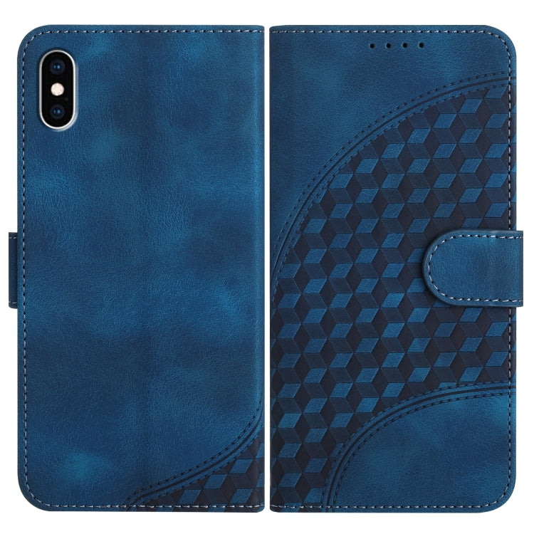 YX0060 Custodia in pelle per telefono con testa di elefante in rilievo con cordino, For iPhone XS Max, For iPhone 8 Plus / 7 Plus