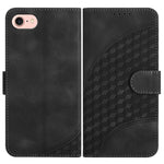 YX0060 Custodia in pelle per telefono con testa di elefante in rilievo con cordino, For iPhone 14 Pro, For iPhone 14 Pro Max, For iPhone SE 2022/SE 2020/6/7/8