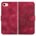 YX0060 Custodia in pelle per telefono con testa di elefante in rilievo con cordino, For iPhone 14 Pro, For iPhone 14 Pro Max, For iPhone SE 2022/SE 2020/6/7/8