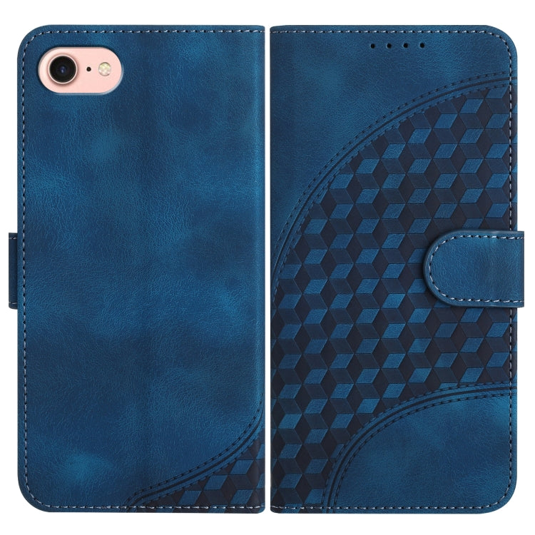 YX0060 Custodia in pelle per telefono con testa di elefante in rilievo con cordino, For iPhone 14 Pro, For iPhone 14 Pro Max, For iPhone SE 2022/SE 2020/6/7/8