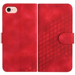 YX0060 Custodia in pelle per telefono con testa di elefante in rilievo con cordino, For iPhone 14 Pro, For iPhone 14 Pro Max, For iPhone SE 2022/SE 2020/6/7/8