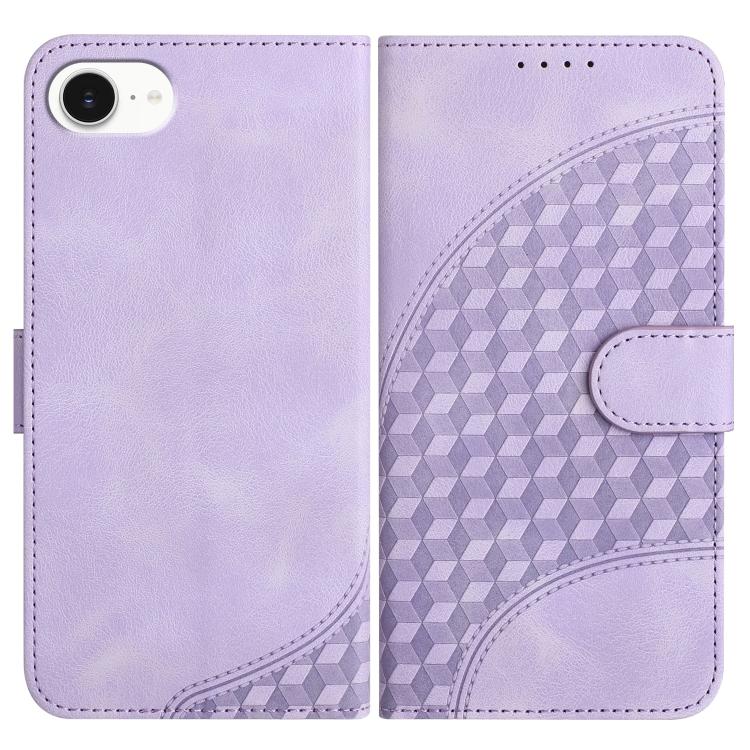 YX0060 Custodia in pelle per telefono con testa di elefante in rilievo con cordino, For iPhone 17e / 16e, For iPhone 17 Pro Max, For iPhone 17 Pro