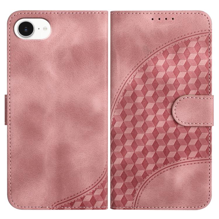 YX0060 Custodia in pelle per telefono con testa di elefante in rilievo con cordino, For iPhone 17e / 16e, For iPhone 17 Pro Max, For iPhone 17 Pro