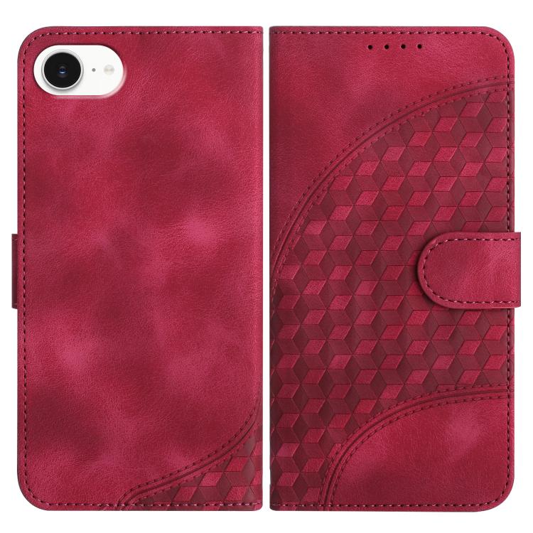 YX0060 Custodia in pelle per telefono con testa di elefante in rilievo con cordino, For iPhone 17e / 16e, For iPhone 17 Pro Max, For iPhone 17 Pro