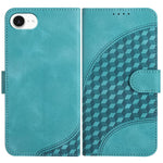 YX0060 Custodia in pelle per telefono con testa di elefante in rilievo con cordino, For iPhone 17e / 16e, For iPhone 17 Pro Max, For iPhone 17 Pro
