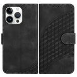 YX0060 Custodia in pelle per telefono con testa di elefante in rilievo con cordino, For iPhone 17, For iPhone Air, For iPhone 16 Pro Max