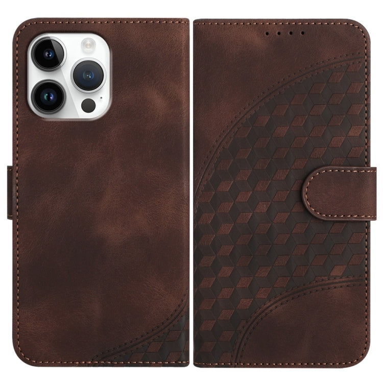YX0060 Custodia in pelle per telefono con testa di elefante in rilievo con cordino, For iPhone 17, For iPhone Air, For iPhone 16 Pro Max