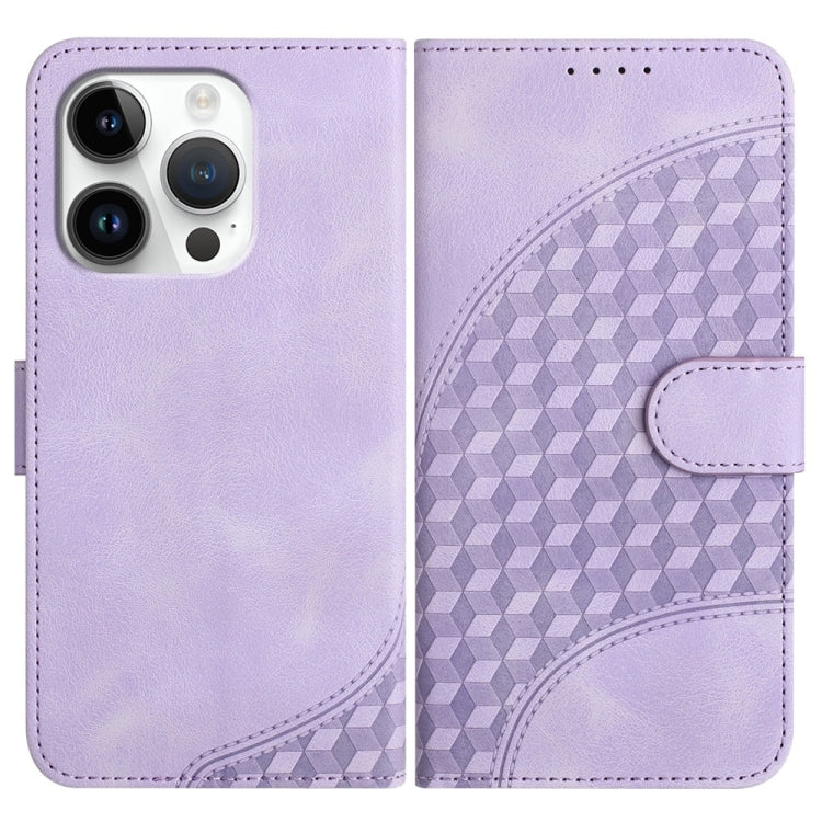 YX0060 Custodia in pelle per telefono con testa di elefante in rilievo con cordino, For iPhone 16 Pro, For iPhone 16 Plus, For iPhone 16