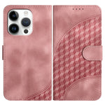 YX0060 Custodia in pelle per telefono con testa di elefante in rilievo con cordino, For iPhone 16 Pro, For iPhone 16 Plus, For iPhone 16