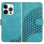 YX0060 Custodia in pelle per telefono con testa di elefante in rilievo con cordino, For iPhone 16 Pro, For iPhone 16 Plus, For iPhone 16