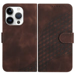 YX0060 Custodia in pelle per telefono con testa di elefante in rilievo con cordino, For iPhone 16 Pro, For iPhone 16 Plus, For iPhone 16