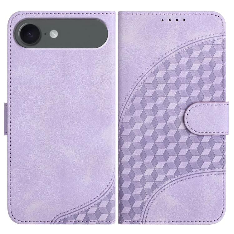 YX0060 Custodia in pelle per telefono con testa di elefante in rilievo con cordino, For iPhone 17, For iPhone Air, For iPhone 16 Pro Max
