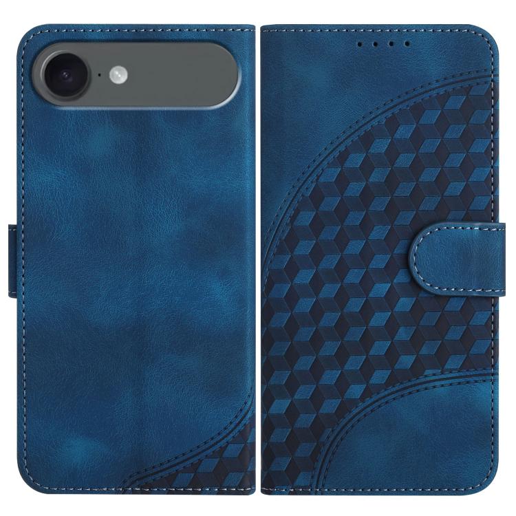 YX0060 Custodia in pelle per telefono con testa di elefante in rilievo con cordino, For iPhone 17, For iPhone Air, For iPhone 16 Pro Max