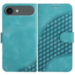 YX0060 Custodia in pelle per telefono con testa di elefante in rilievo con cordino, For iPhone 17, For iPhone Air, For iPhone 16 Pro Max