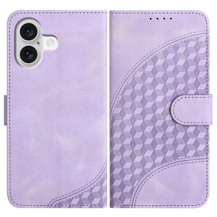 YX0060 Custodia in pelle per telefono con testa di elefante in rilievo con cordino, For iPhone 17, For iPhone Air, For iPhone 16 Pro Max