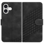 YX0060 Custodia in pelle per telefono con testa di elefante in rilievo con cordino, For iPhone 17, For iPhone Air, For iPhone 16 Pro Max