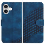 YX0060 Custodia in pelle per telefono con testa di elefante in rilievo con cordino, For iPhone 17, For iPhone Air, For iPhone 16 Pro Max