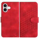 YX0060 Custodia in pelle per telefono con testa di elefante in rilievo con cordino, For iPhone 17, For iPhone Air, For iPhone 16 Pro Max