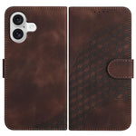 YX0060 Custodia in pelle per telefono con testa di elefante in rilievo con cordino, For iPhone 17, For iPhone Air, For iPhone 16 Pro Max