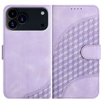 YX0060 Custodia in pelle per telefono con testa di elefante in rilievo con cordino, For iPhone 17e / 16e, For iPhone 17 Pro Max, For iPhone 17 Pro
