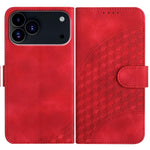 YX0060 Custodia in pelle per telefono con testa di elefante in rilievo con cordino, For iPhone 17e / 16e, For iPhone 17 Pro Max, For iPhone 17 Pro