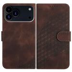 YX0060 Custodia in pelle per telefono con testa di elefante in rilievo con cordino, For iPhone 17e / 16e, For iPhone 17 Pro Max, For iPhone 17 Pro