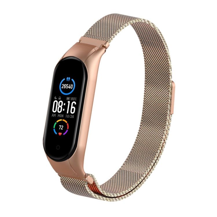 Cinturino in acciaio inossidabile magnetico tinta unita Milano, For Xiaomi Mi Band 5