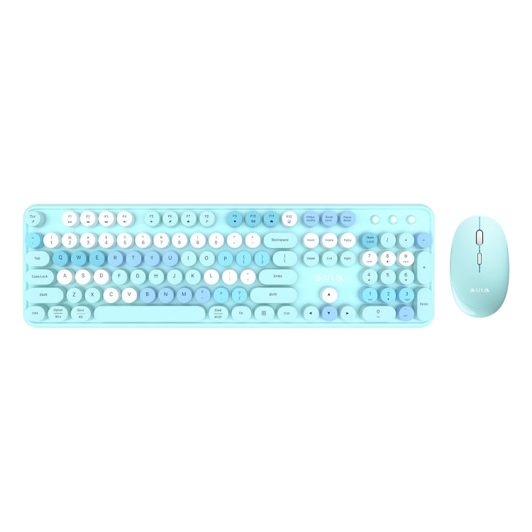 AULA AC306 Set combinato tastiera wireless retrò a 104 tasti + mouse