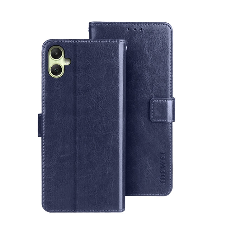 idewei Custodia per telefono in pelle con texture Crazy Horse con supporto, For Samsung Galaxy A05 4G, For Samsung Galaxy A05s 4G, For Samsung Galaxy M34 5G / F34 5G
