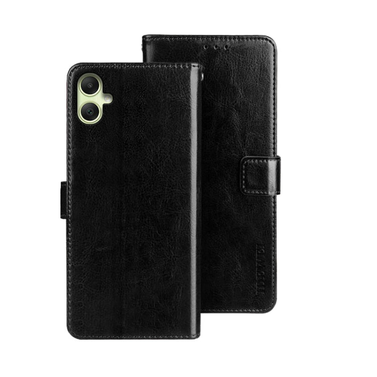 idewei Custodia per telefono in pelle con texture Crazy Horse con supporto, For Samsung Galaxy A05 4G, For Samsung Galaxy A05s 4G, For Samsung Galaxy M34 5G / F34 5G