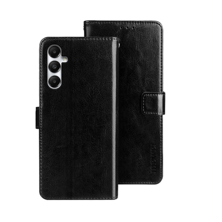 idewei Custodia per telefono in pelle con texture Crazy Horse con supporto, For Samsung Galaxy A05 4G, For Samsung Galaxy A05s 4G, For Samsung Galaxy M34 5G / F34 5G
