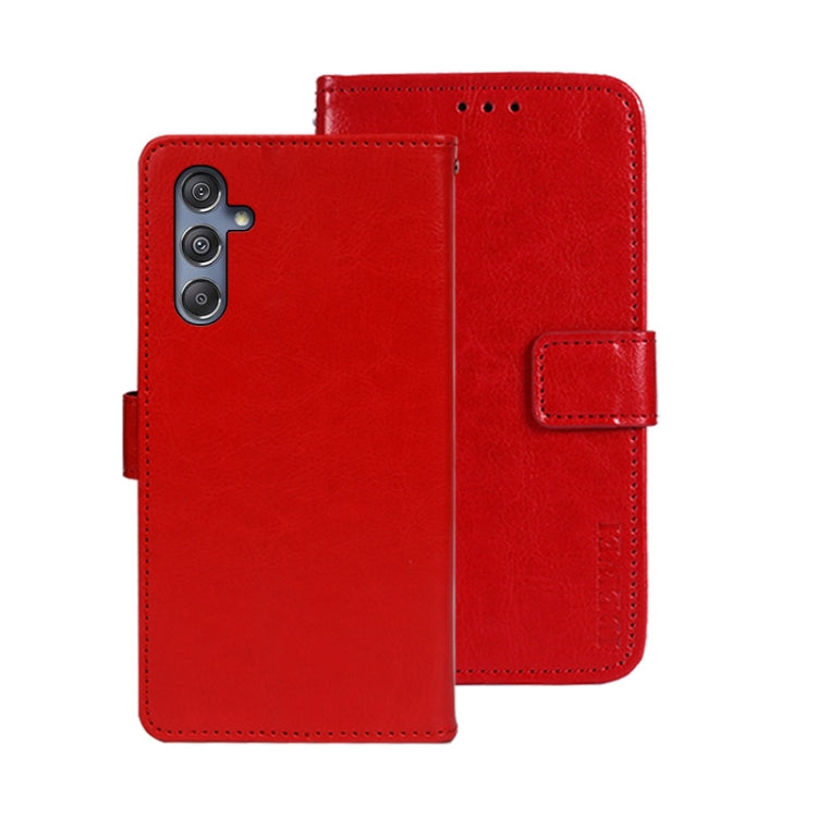 idewei Custodia per telefono in pelle con texture Crazy Horse con supporto, For Samsung Galaxy A05 4G, For Samsung Galaxy A05s 4G, For Samsung Galaxy M34 5G / F34 5G