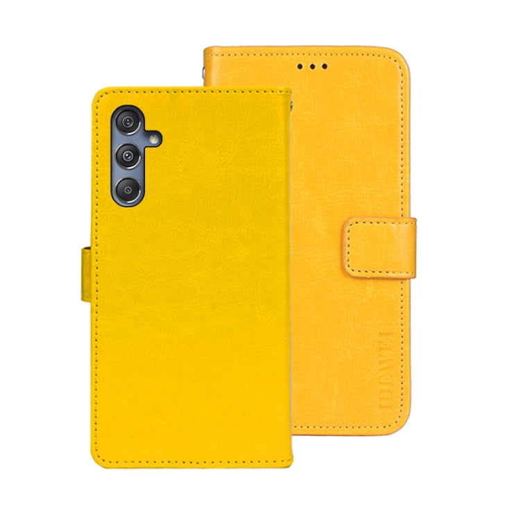 idewei Custodia per telefono in pelle con texture Crazy Horse con supporto, For Samsung Galaxy A05 4G, For Samsung Galaxy A05s 4G, For Samsung Galaxy M34 5G / F34 5G