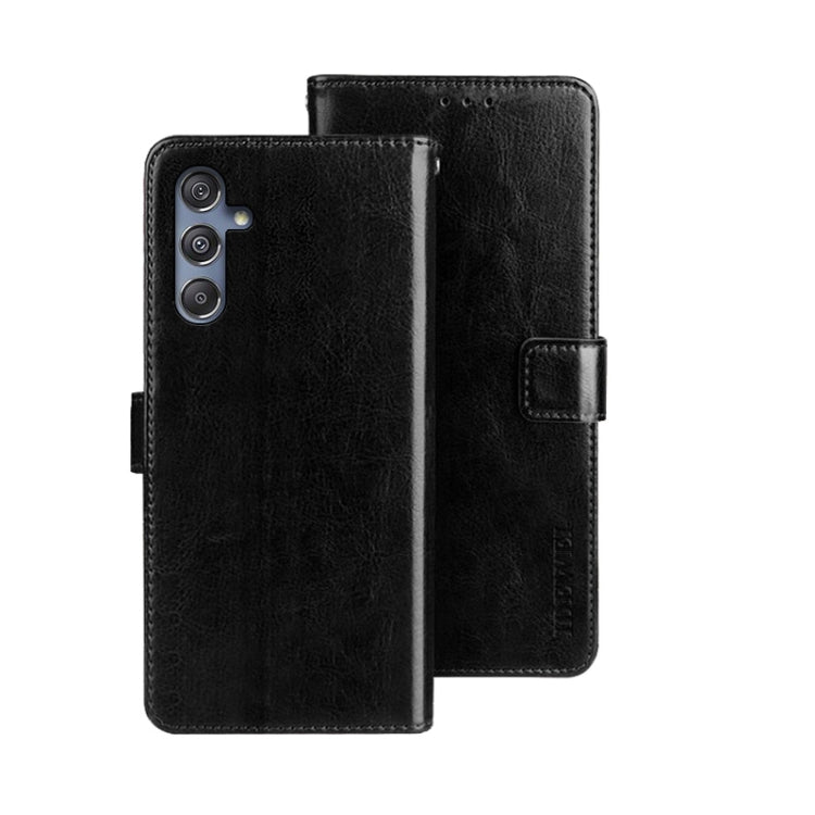 idewei Custodia per telefono in pelle con texture Crazy Horse con supporto, For Samsung Galaxy A05 4G, For Samsung Galaxy A05s 4G, For Samsung Galaxy M34 5G / F34 5G