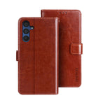 idewei Custodia per telefono in pelle con texture Crazy Horse con supporto, For Samsung Galaxy A15 5G, For Samsung Galaxy A55 5G, For Samsung Galaxy A35 5G