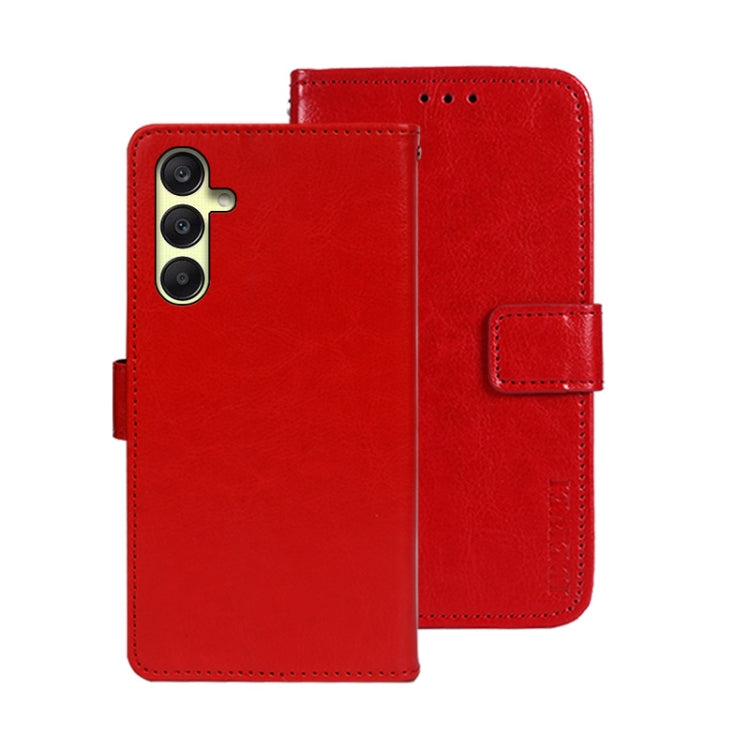 idewei Custodia per telefono in pelle con texture Crazy Horse con supporto, For Samsung Galaxy A25 5G, For Samsung Galaxy S23 FE 5G