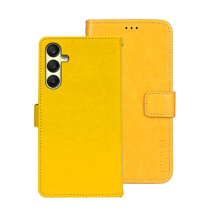 idewei Custodia per telefono in pelle con texture Crazy Horse con supporto, For Samsung Galaxy A25 5G, For Samsung Galaxy S23 FE 5G