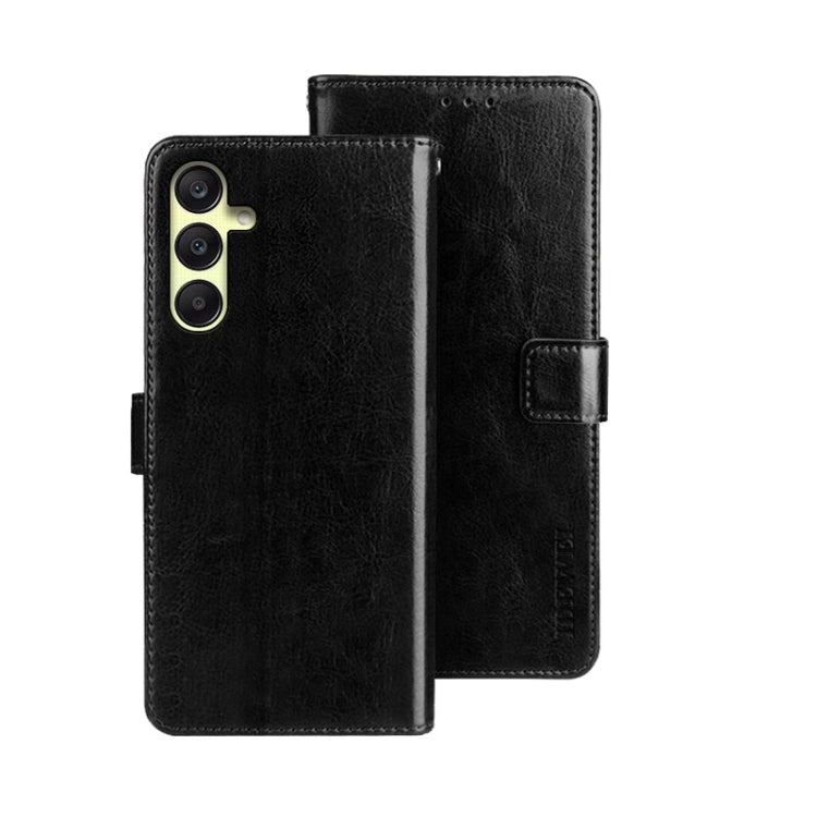 idewei Custodia per telefono in pelle con texture Crazy Horse con supporto, For Samsung Galaxy A25 5G, For Samsung Galaxy S23 FE 5G