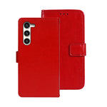 idewei Custodia per telefono in pelle con texture Crazy Horse con supporto, For Samsung Galaxy S24 Ultra 5G, For Samsung Galaxy S24+ 5G, For Samsung Galaxy S24 5G