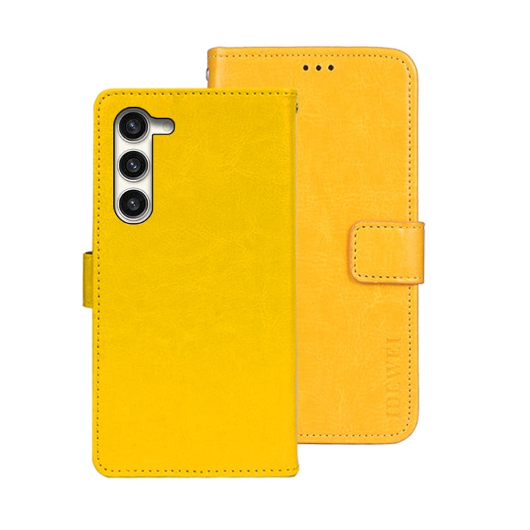 idewei Custodia per telefono in pelle con texture Crazy Horse con supporto, For Samsung Galaxy S24 Ultra 5G, For Samsung Galaxy S24+ 5G, For Samsung Galaxy S24 5G